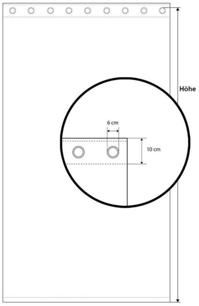 LYSEL® Vorhang Luisa Hellgrau, (1 St), transparent, HxB 245x140cm Bild 3