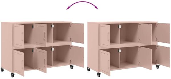 vidaXL Sideboard Rosa 100,5x39x72 cm Stahl 846741 Bild 9