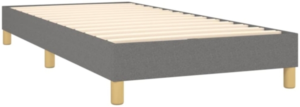 vidaXL Boxspringbett mit Matratze Dunkelgrau 100x200 cm Stoff 3144152 Bild 8