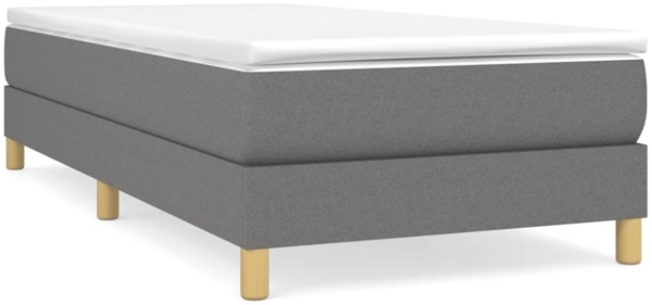 vidaXL Boxspringbett mit Matratze Dunkelgrau 100x200 cm Stoff 3144152 Bild 10