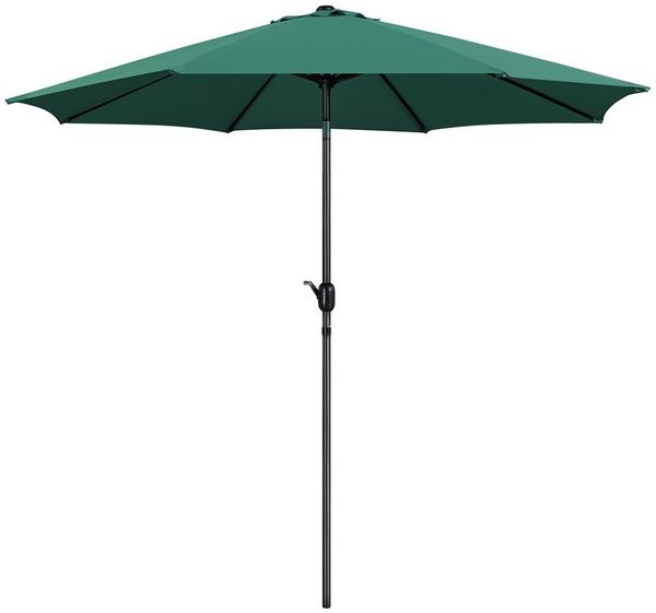 Yaheetech Sonnenschirm ∅ 222,5/261/294/326,5 cm, Gartenschirm mit Kurbel, Neigbar, UV Schutz 50+