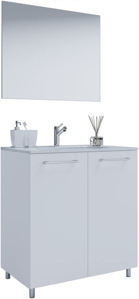 VCM Badmöbel Waschtisch Badinos 914339 Weiß H. 143 x B. 80 x T. 46 cm