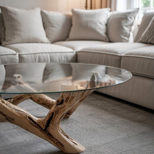 Tulup Tischplatte Rund Tisch Glasplatte Ersatz Transparent Glas, Couchtisch Glasplatte