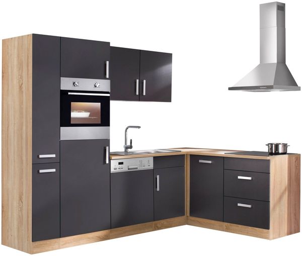 KOCHSTATION Winkelküche KS-Toronto, Stellbreite 260x170 cm, mit E-Geräten