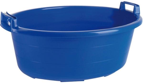 Wanne oval 75 cm/60 l blau hochstehende Griffe