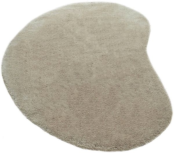 LeGer Home by Lena Gercke Hochflor-Teppich Halrum, einfarbig, besondere Form, modern, U-förmig, Höhe: 25 mm, organische Form, bean shape, kuschelig, Wohnzimmer, Schlafzimmer