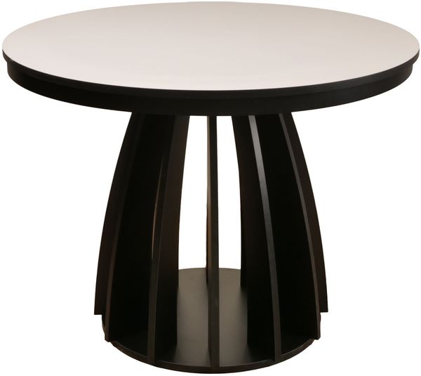 Selsey 'Diciffy' Esstisch ausziehbar, Greige/Schwarz, ca. 75 x 100–140 x 100 cm
