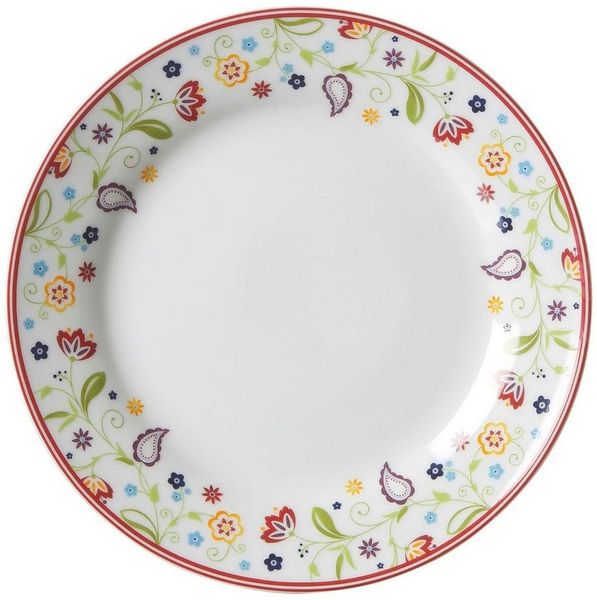 Flirt by R&B 018806 Doppio Shanti Frühstücksteller mit Paisley-Muster, Ø 20cm, Porzellan, weiß Bild 3