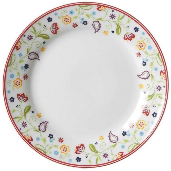 Flirt by R&B 018806 Doppio Shanti Frühstücksteller mit Paisley-Muster, Ø 20cm, Porzellan, weiß Bild 2