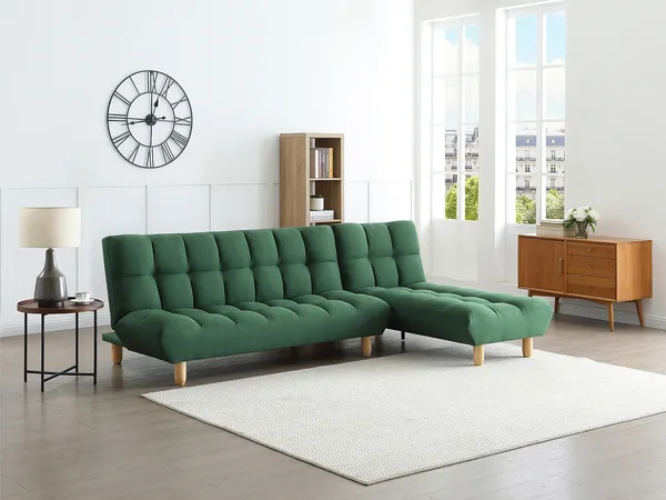 Vente-unique - ESTEBAN Sofa Stoff Grün - B 165 cm97 cm x H 87 cm x L 84 cm182 cm
