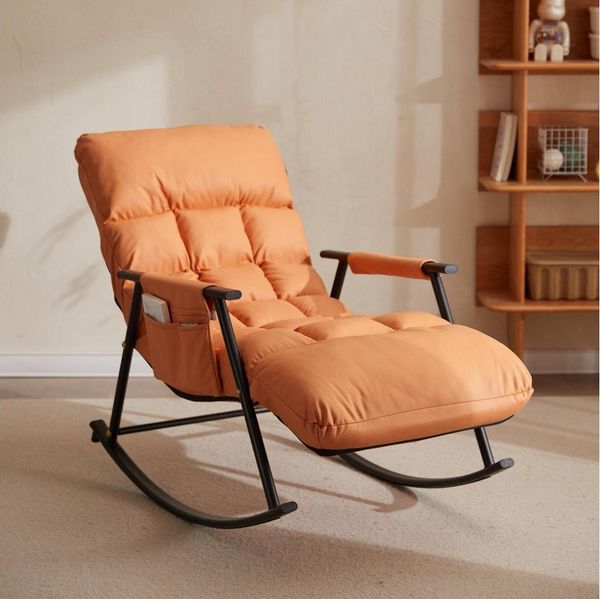POPOLIC Schaukelstuhl Ergonomischer Schaukelstuhl/Liegesessel 140x60x96cm - Verstellbar