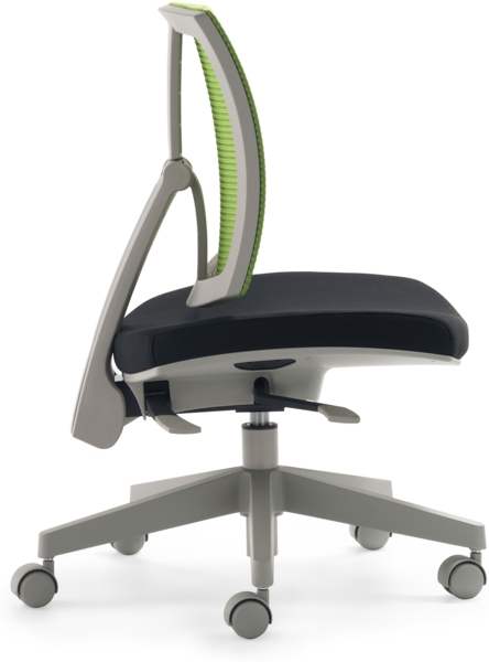 Kinder- und Jugenddrehstuhl, höhenverstellbar - Schwarz-Grün Bild 2