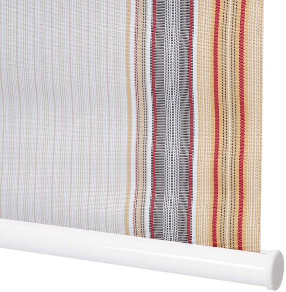 Rollo HWC-D52, Fensterrollo Seitenzugrollo Jalousie, 80x230 cm Sonnenschutz Verdunkelung blickdicht ~ grau/braun/orange Bild 2