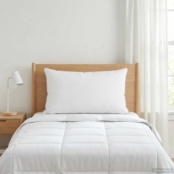 vidaXL Kopfkissen Weiß 50 x 75 cm Bambusfaser 42042024