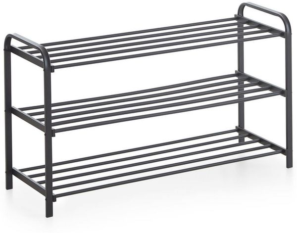 Schuhregal (B/H/T: 89x49x29 cm) in schwarz