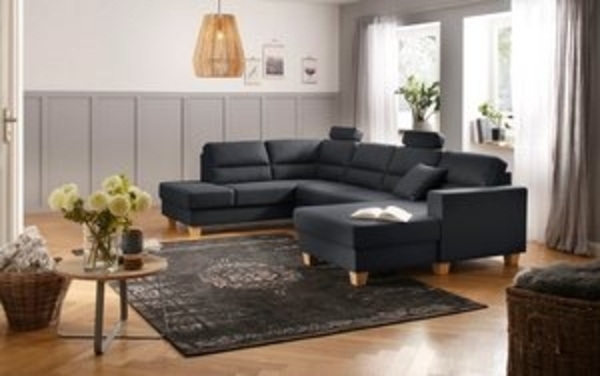 Home affaire Wohnlandschaft Navan, komfortabel mit viel Platz, U-Form, wahlweise mit Bettfunktion und Kopfstütze Bild 6