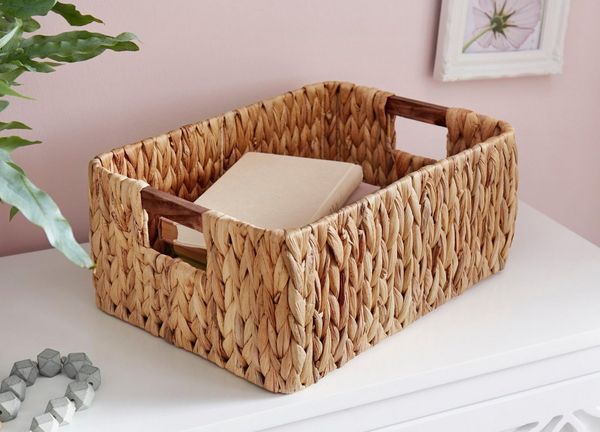 Home affaire Organizer Flechtkorb, Aufbewahrungskorb, (B/T/H): 39/27/16 cm
