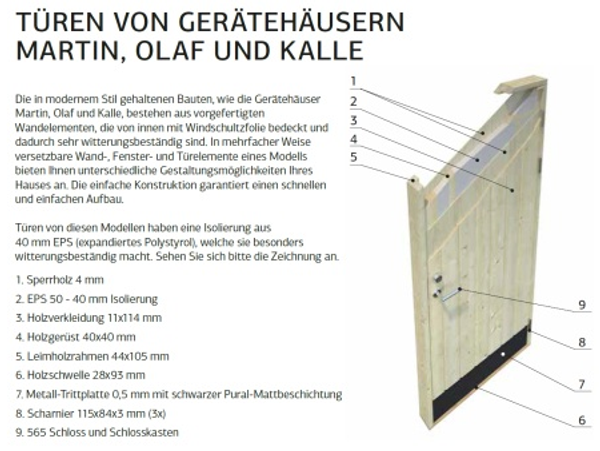 Palmako Gerätehaus Kalle 13,5 m² : Basic Bild 3