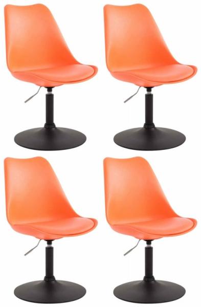 4er Set Esszimmerstühle Maverick B Kunststoff orange