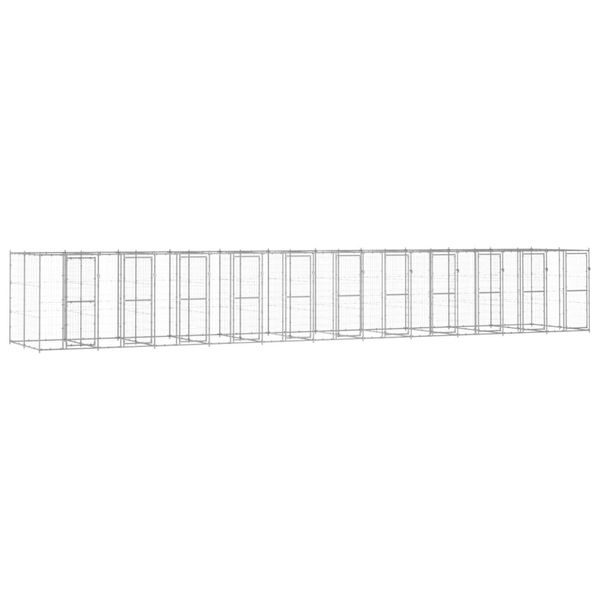 vidaXL Outdoor-Hundezwinger Verzinkter Stahl 26,62 m² 3082291