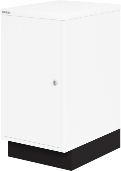 BISLEY Multi Ablageschrank 29er mit Flügeltürenabteil abschließbar in verkehrsweiß, linksseitig öffnend - Schrank Metall Büroschrank Werkzeugschrank Stahlschrank Metallschrank, LS29L-696