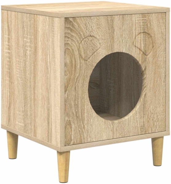 vidaXL Katzenhaus Sonoma 42,5 x 40 x 53 cm Holzwerkstoff 8000673