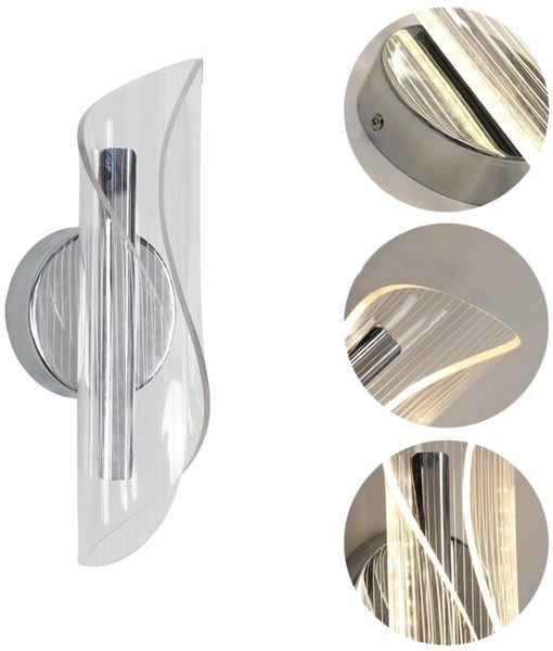 Riserva LED Wandstrahler Wandleuchte Innenwandleuchte, Acryl Dekoleuchte, 12W für Büro, Flur, Kein Flimmern, Augenschutz-Design, schützen Sie Ihre Augen