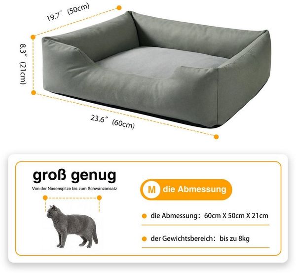 Zedelmaier Hundebett für Hunde & Katze, Hunde Hundesofa Hundekissen Hundematratze, Kratzfestes, Wasserdicht, Ergonomisch, Bequem, Waschbar