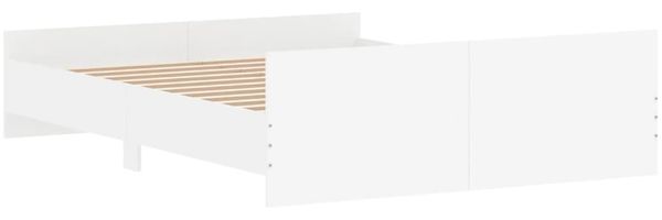 vidaXL Bettgestell mit Kopf- und Fußteil Weiß 150x200 cm 3203754 Bild 7