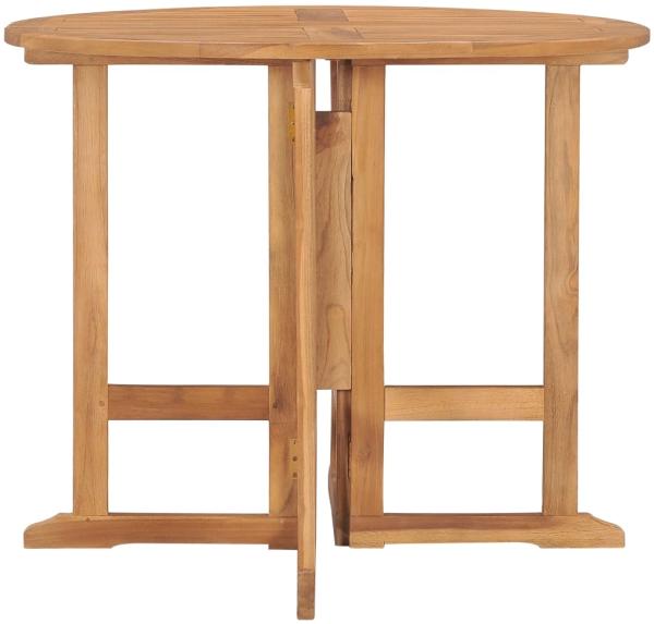 vidaXL Klappbarer Garten-Esstisch Ø90x75 cm Massivholz Teak 315446