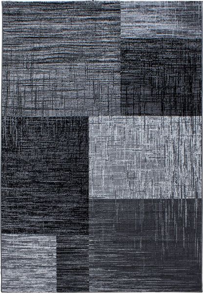 Kurzflor Teppich Pago rechteckig - 240x340 cm - Schwarz