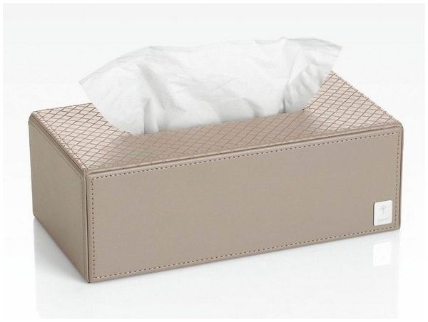 JOOP! Papiertuchbox JOOP! Papiertuchbox rechteckig zum darüberstülpen, Unterseite offen, elegante Lederoptik