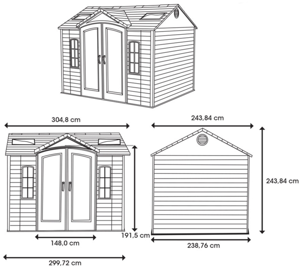 Lifetime Kunststoff Gerätehaus Sky | Lichtgrau | Bild 6