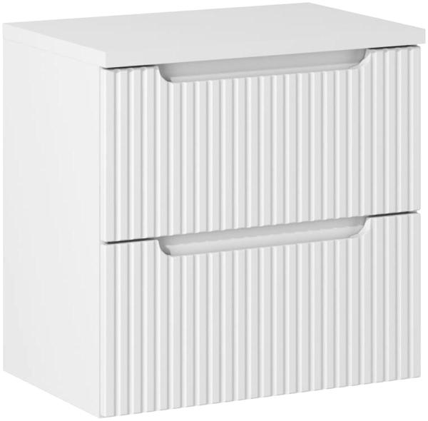 Waschtischunterschrank 60cm, weiß, NEWPORT-56-WHITE