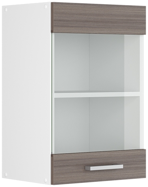 Hängeschrank R-Line Grau 40 cm mit Glastür Vicco