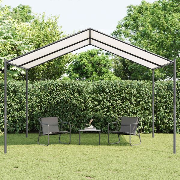 vidaXL Pavillon Weiß 4 x 4 x 2,6 m Stahl und Polyester 362452