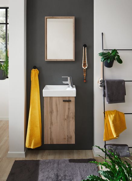 Badezimmer-Set >Amy< in Wildeiche Optik - 41x165x23 (BxHxT)
