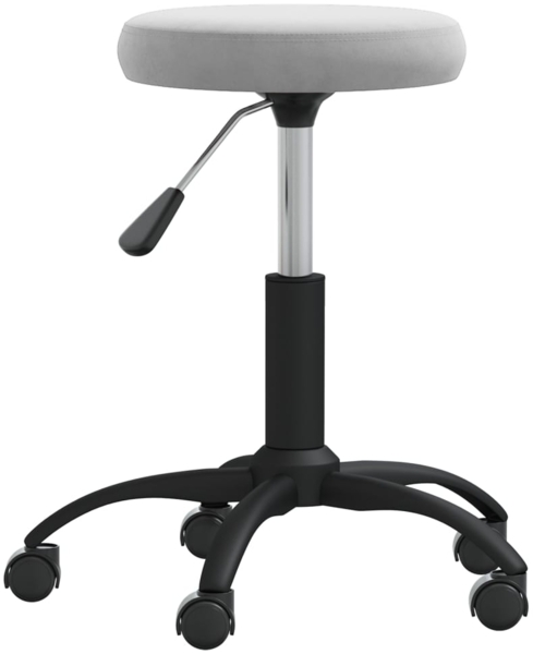 vidaXL Massagehocker Samt Hellgrau 3085738