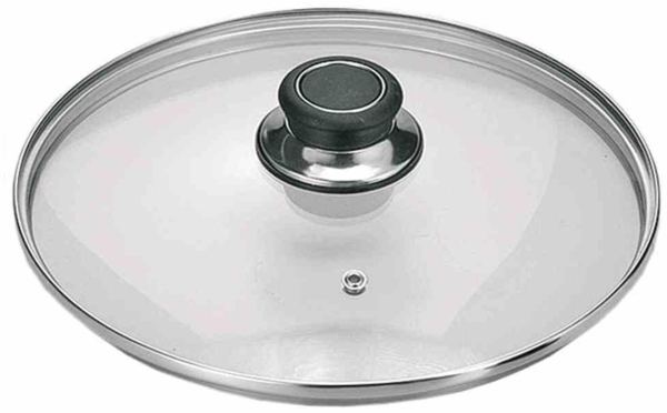 Universaldeckel 16 cm mit Kunststoffknopf / Glasdeckel / Universal - Deckel / Pfannendeckel / Topfdeckel