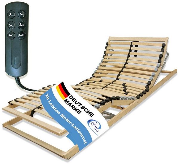 Coemo Lattenrost 'ERGO KF MOTOR', Kopfteil & Fußteil motorisch verstellbar, elektrischer Lattenrost stufenlos verstellbar, Not-Aus, 70x200 cm