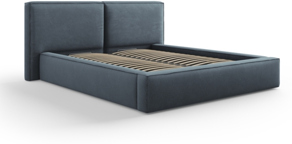 Micadoni Bett Jodie Strukturierter Stoff Megan Blau 160x200