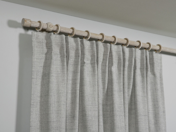 Gardinia Holz-Gardinenstangen-Set Shorty 1-Lauf Ø 25 mm Castell-Eiche 240 cm