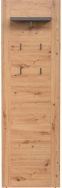 Home affaire Garderobenpaneel Ambres, Matte, hellbraune Echtholzoptik, ca. 62 cm breit, Hutablage, Melamin Bild 6