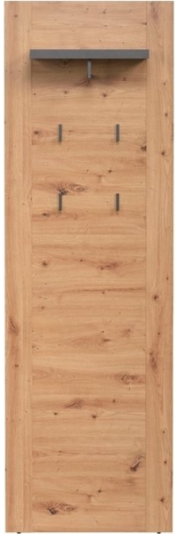 Home affaire Garderobenpaneel Ambres, Matte, hellbraune Echtholzoptik, ca. 62 cm breit, Hutablage, Melamin Bild 4