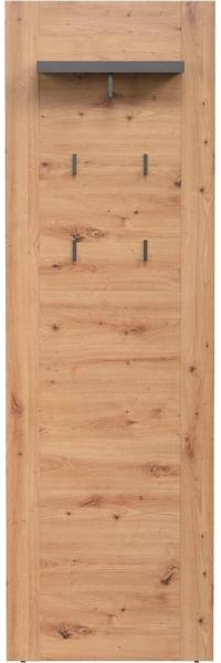 Home affaire Garderobenpaneel Ambres, Matte, hellbraune Echtholzoptik, ca. 62 cm breit, Hutablage, Melamin Bild 1