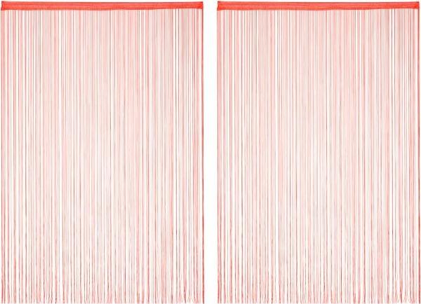 2 x Fadenvorhang rot 145 x 245 cm 10040595