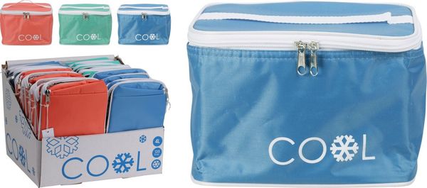 Koopman Thermobehälter Kühltasche Kühlbox Mini Getränkekühler Isotasche 15 x 21 x 15 cm Bunt, Polyester, (1-tlg), Rot, 4L Volumen, mit Tragegriff, Camping Bild 3
