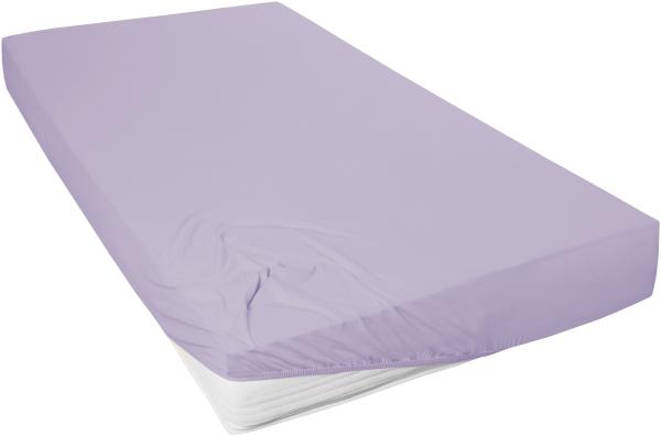 Hahn Haustextilien Mako-Feinjersey-Spannlaken 140-160x200 cm lavendel