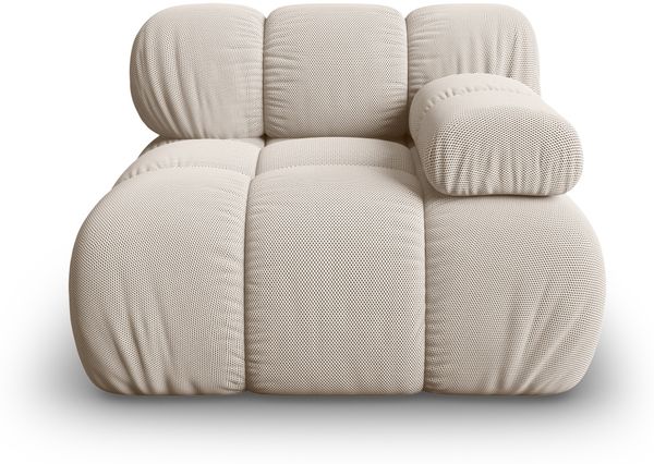 Micadoni Eckmodul Bellis Rechts 3D-Stoff Sonic Helles Beige