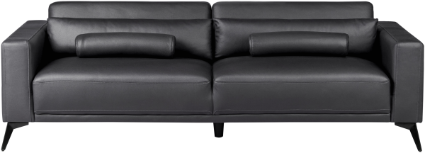 3-Sitzer Sofa Kunstleder schwarz ANGE